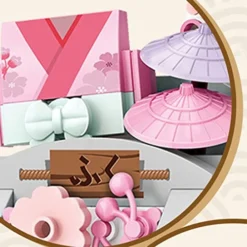 JoySeed Japanese Kimono Shop House Building Blocks Set Street View Modular Building Kit Mini Bricks NOT Compatible With Lego Architecture Creator City - 418pcs -Amazon Basics Furniture Shop 51FM8oznPVL