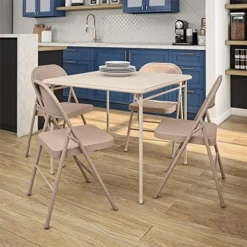 CoscoProducts COSCO All- Steel Folding Chair, 4-Pack, Antique Linen -Amazon Basics Furniture Shop 51GVN8jDQNL