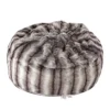 Faux Fur Bean Bag Chair Luxury And Comfy Big Beanless Bag Chairs Plush Furry Chair Soft Sofa Lounger For Adults And Kids,Sponge Filling, 3 Ft, Grey Streak Print