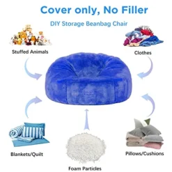 Taotique Giant Bean Bag Chair Cover(Cover Only, No Filler) Soft Faux RH Fur Sofa Bed Cover Washable Bean Bag Couch Cover For Adult And Kids With Liner -Amazon Basics Furniture Shop 51GkepPg5tL