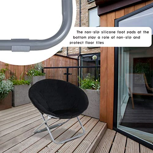 FDW Moon Chair Set Of 2 Chairs For Bedroom Saucer Chair Bedroom Chair Foldable Chair For Home Furniture 4 FDW Moon Chair Set Of 2 Chairs For Bedroom Saucer Chair Bedroom Chair Foldable Chair For Home Furniture - Image 4