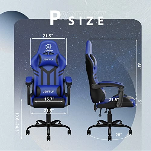 JOYFLY Gaming Chairs For Adults Gaming Chair Gamer Chair Ergonomic Reclining PC Chair With High Back, Headrest, And Lumbar Support(Blue) 5 JOYFLY Gaming Chairs For Adults Gaming Chair Gamer Chair Ergonomic Reclining PC Chair With High Back, Headrest, And Lumbar Support(Blue) - Image 5