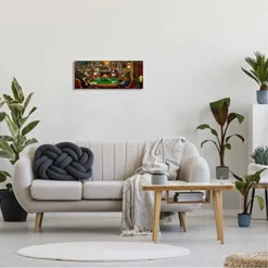 Stupell Industries Deer Animals Playing Poker Table Cabin Lodge, Design By Leo Stans -Amazon Basics Furniture Shop 51H2Gl0rX3L