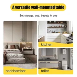 ZHAROS Wall-Mounted Dining Table Drop-Leaf Wall-Mounted Floating Dining Table Wall-Mounted Solid Wood Dining Table Office Desk Computer Desk Suitable For Study Bedroom Bathroom Folding -Amazon Basics Furniture Shop 51HJ6CViAVL 1