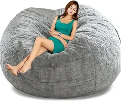 Kgitpve Bean Bag Chair Cover (No Filler,Cover Only) PV Velvet Bean Bag Chairs, Big Round Comfy Bean Bag Bed Lazy Sofa Bed Cover (4ft, White) 21 Kgitpve Bean Bag Chair Cover (No Filler,Cover Only) PV Velvet Bean Bag Chairs, Big Round Comfy Bean Bag Bed Lazy Sofa Bed Cover (4ft, White) -Amazon Basics Furniture Shop 51Hbe3dECDL. AC