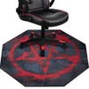 IBETTO 51x51 Inches Large Gaming Chair Octagon Carpet Natural Rubber Silent Computer Game Chair Rug Anti Slip Gamer Chair Mat For All Kinds Of Office Hard Wood Floor (Pentagram Star)