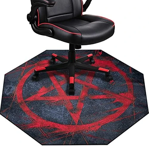 IBETTO 51x51 Inches Large Gaming Chair Octagon Carpet Natural Rubber Silent Computer Game Chair Rug Anti Slip Gamer Chair Mat For All Kinds Of Office Hard Wood Floor (Pentagram Star) 9 IBETTO 51x51 Inches Large Gaming Chair Octagon Carpet Natural Rubber Silent Computer Game Chair Rug Anti Slip Gamer Chair Mat For All Kinds Of Office Hard Wood Floor (Pentagram Star) - Image 9