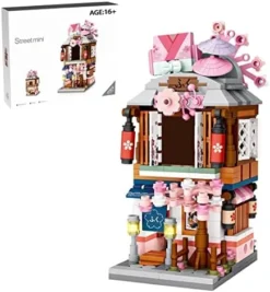 JoySeed Japanese Kimono Shop House Building Blocks Set Street View Modular Building Kit Mini Bricks NOT Compatible With Lego Architecture Creator City - 418pcs -Amazon Basics Furniture Shop 51ItrH SXpL. AC