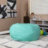 BizChair Oversized Solid Mint Green Refillable Bean Bag Chair For All Ages
