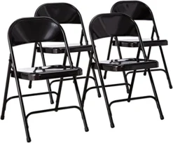 (4 Pack) National Public Seating 50 Series Choice All-Steel Folding Chair, Beige -Amazon Basics Furniture Shop 51LWh1LNdL