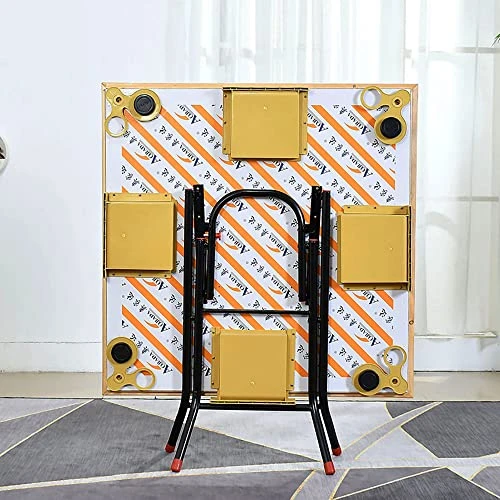 MEIMAI Mahjong Table For Home, Folding Solid Wood Card Table, Square 4 Player Game Table, Board Game Domino Table For Party Gathering Game, 35In,Log Color 3 MEIMAI Mahjong Table For Home, Folding Solid Wood Card Table, Square 4 Player Game Table, Board Game Domino Table For Party Gathering Game, 35In,Log Color - Image 3