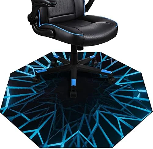 IBETTO 51x51 Inches Large Gaming Chair Octagon Carpet Natural Rubber Silent Computer Game Chair Rug Anti Slip Gamer Chair Mat For All Kinds Of Office Hard Wood Floor (Pentagram Star) 8 IBETTO 51x51 Inches Large Gaming Chair Octagon Carpet Natural Rubber Silent Computer Game Chair Rug Anti Slip Gamer Chair Mat For All Kinds Of Office Hard Wood Floor (Pentagram Star) - Image 8