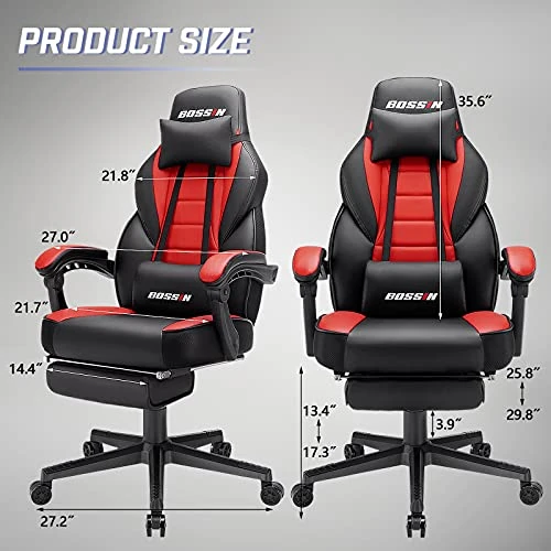 LEMBERI Video Game Chairs With Footrest,Gamer Chair For Adults,Big And Tall Gaming Chair 400lb Capacity,Gaming Chairs For Teens,Racing Style Gaming Computer Chair With Headrest And Lumbar Support 6 LEMBERI Video Game Chairs With Footrest,Gamer Chair For Adults,Big And Tall Gaming Chair 400lb Capacity,Gaming Chairs For Teens,Racing Style Gaming Computer Chair With Headrest And Lumbar Support - Image 6