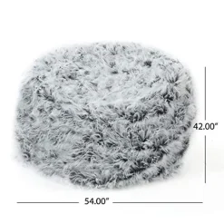 GDFStudio Lycus Faux Fur Bean Bag Chair (Silver Grey) -Amazon Basics Furniture Shop 51P8QJbqWxL