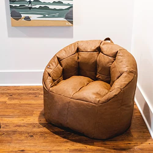 Big Joe Milano W/ Vibe Vibrating Massage Bean Bag Chair, Caramel Montana, 2.5ft 2 Big Joe Milano W/ Vibe Vibrating Massage Bean Bag Chair, Caramel Montana, 2.5ft - Image 2