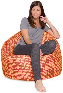 Big Comfy Bean Bag Chair: Posh Large Beanbag Chairs With Removable Cover For Kids, Teens And Adults - Polyester Cloth Puff Sack Lounger Furniture For All Ages - 27 Inch - Heather Gray 19 Big Comfy Bean Bag Chair: Posh Large Beanbag Chairs With Removable Cover For Kids, Teens And Adults - Polyester Cloth Puff Sack Lounger Furniture For All Ages - 27 Inch - Heather Gray -Amazon Basics Furniture Shop 51R10F2pV4L. AC