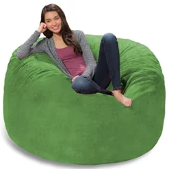 Comfy Sacks Memory Foam Bean Bag Chair, Lime Micro Suede -Amazon Basics Furniture Shop 51R94z0FqYL