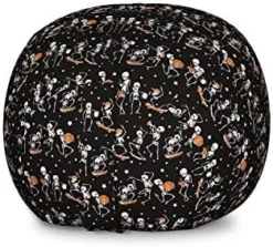 Ambesonne Nautical Storage Toy Bag Chair, Frock Of Frolicking Sharks And Fish Herds Diving Wildlife Exotic Deep Sea Ocean, Stuffed Animal Organizer Washable Bag, Small Size, Blue -Amazon Basics Furniture Shop 51SYT4Ip7YL. AC