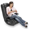 X Rocker I Pro Series H3 Vibrating Floor Video Gaming Chair I High Tech Audio, Wireless I Leather, Foldable I Black