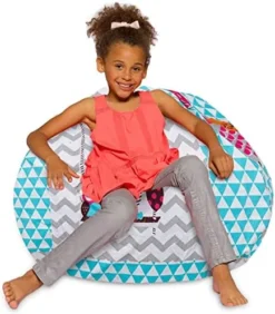 Posh Beanbags Bean Bag Chair, Large-38in, Canvas Multi-Colored Hearts On Purple -Amazon Basics Furniture Shop 51SjUXXLZXL. AC