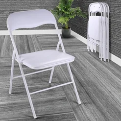 LAZYMOON 5-Pack Plastic Folding Chairs Wedding Banquet Seat Premium Party Event Chair White 10 LAZYMOON 5-Pack Plastic Folding Chairs Wedding Banquet Seat Premium Party Event Chair White -Amazon Basics Furniture Shop 51TokRVzPIL