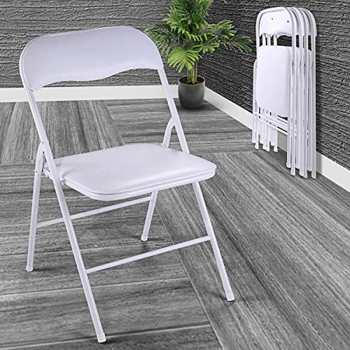 LAZYMOON 5-Pack Plastic Folding Chairs Wedding Banquet Seat Premium Party Event Chair White 4 LAZYMOON 5-Pack Plastic Folding Chairs Wedding Banquet Seat Premium Party Event Chair White - Image 4