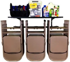 StoreYourBoard BLAT Chair Single Storage Rack, Wall Mount Hooks, Holds 50 Lbs, Folding, Patio, Camping, And Beach Chairs -Amazon Basics Furniture Shop 51V8Rigl1cL. AC