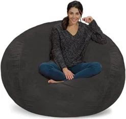 Chill Sack Bean Bag Chair With Nike Grind Foam: Giant 5' Memory Foam Furniture Bean Bag - Big Sofa With Soft Micro Fiber Cover - Brown Pebble 26 Chill Sack Bean Bag Chair With Nike Grind Foam: Giant 5' Memory Foam Furniture Bean Bag - Big Sofa With Soft Micro Fiber Cover - Brown Pebble -Amazon Basics Furniture Shop 51Vn6HyAP7L. AC