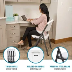 Lifetime 22804 Classic Commercial Folding Chair, White Granite, 1-pack -Amazon Basics Furniture Shop 51WuCCQh2LL