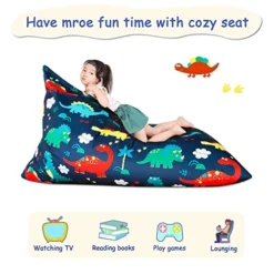 Jorbest Stuffed Animal Storage Bean Bag Chair For Kids And Adults, Bean Bag Stuffed Animal Storage, Dinosaur Bean Bag Chair Cover For Kids, Dinosaur Bean Bag - Cover ONLY (200L/52 Gal) 17 Jorbest Stuffed Animal Storage Bean Bag Chair For Kids And Adults, Bean Bag Stuffed Animal Storage, Dinosaur Bean Bag Chair Cover For Kids, Dinosaur Bean Bag - Cover ONLY (200L/52 Gal) -Amazon Basics Furniture Shop 51X23n6fZyL