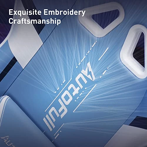 AutoFull C3 Gaming Chair 4.3in Seat Cushion Ergonomic Gamer Chair High Back Computer Gaming Chair Wear-Resistant Super Soft PU Leather With Headrest And Lumbar Support Racing Gaming Chair, Ice Blue 2 AutoFull C3 Gaming Chair 4.3in Seat Cushion Ergonomic Gamer Chair High Back Computer Gaming Chair Wear-Resistant Super Soft PU Leather With Headrest And Lumbar Support Racing Gaming Chair, Ice Blue - Image 2