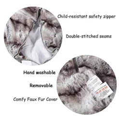 Faux Fur Bean Bag Chair Luxury And Comfy Big Beanless Bag Chairs Plush Furry Chair Soft Sofa Lounger For Adults And Kids,Sponge Filling, 3 Ft, Grey Streak Print 8 Faux Fur Bean Bag Chair Luxury And Comfy Big Beanless Bag Chairs Plush Furry Chair Soft Sofa Lounger For Adults And Kids,Sponge Filling, 3 Ft, Grey Streak Print -Amazon Basics Furniture Shop 51Y9DLugxHL