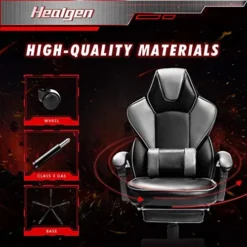 HEALGEN Gaming Chair With Footrest Gamer Chair With Massage Lumbar Support PU Leather Computer Chair Ergonomic Chair Video Game Chairs Gaming Chair For Adults 11 HEALGEN Gaming Chair With Footrest Gamer Chair With Massage Lumbar Support PU Leather Computer Chair Ergonomic Chair Video Game Chairs Gaming Chair For Adults -Amazon Basics Furniture Shop 51YFjmmZ8kL