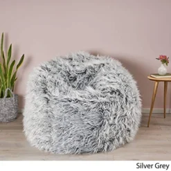 GDFStudio Lycus Faux Fur Bean Bag Chair (Silver Grey) -Amazon Basics Furniture Shop 51YHSGdpQ8L