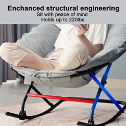 OAKHAM Comfy Saucer Chair, Folding Faux Fur Lounge Chair For Bedroom And Living Room, Flexible Seating For Kids Teens Adults, X-Large, Grey -Amazon Basics Furniture Shop 51ZKKL82HbL