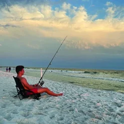 STRONGBACK Low Gravity Beach Chair With Built-in Lumbar Back Support, Heavy Duty Portable Folding Beach Chair For Adults -Amazon Basics Furniture Shop 51ZfmG889vL