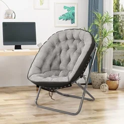Iw I WISH Saucer Chair For Adults, Oversized Saucer Chair, Folding Saucer Chair, Bedroom Papasan Chair, Comfy Moon Chair (Grey) 14 Iw I WISH Saucer Chair For Adults, Oversized Saucer Chair, Folding Saucer Chair, Bedroom Papasan Chair, Comfy Moon Chair (Grey) -Amazon Basics Furniture Shop 51aK8dyfWKL