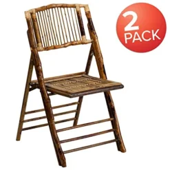 EMMA + OLIVER 2 Pack Commercial Event Party Rental Bamboo Folding Chair -Amazon Basics Furniture Shop 51b9dwMc9uL