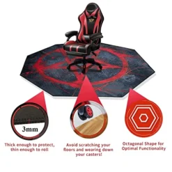 IBETTO 51x51 Inches Large Gaming Chair Octagon Carpet Natural Rubber Silent Computer Game Chair Rug Anti Slip Gamer Chair Mat For All Kinds Of Office Hard Wood Floor (Pentagram Star) 13 IBETTO 51x51 Inches Large Gaming Chair Octagon Carpet Natural Rubber Silent Computer Game Chair Rug Anti Slip Gamer Chair Mat For All Kinds Of Office Hard Wood Floor (Pentagram Star) -Amazon Basics Furniture Shop 51cSpNQhzvL
