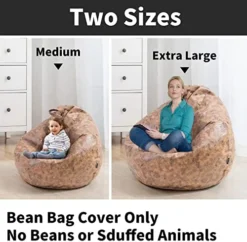 HUMMSE Bean Bag Chair Cover【with Inner Cover】 (No Filler) Plush Toys Storage XXXL(47 X 39) Inches Ultra Soft Leatherette | Washable | Water Resistant | Adult Size Zipper Recliner (Brown, Large) 13 HUMMSE Bean Bag Chair Cover【with Inner Cover】 (No Filler) Plush Toys Storage XXXL(47 X 39) Inches Ultra Soft Leatherette | Washable | Water Resistant | Adult Size Zipper Recliner (Brown, Large) -Amazon Basics Furniture Shop 51dHH0YCfgL