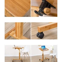WYKDD Height Adjustable Mobile Laptop Stand Desk Rolling Cart, Height Adjustable From (Size : 50x70cm) -Amazon Basics Furniture Shop 51dQstlEOPL