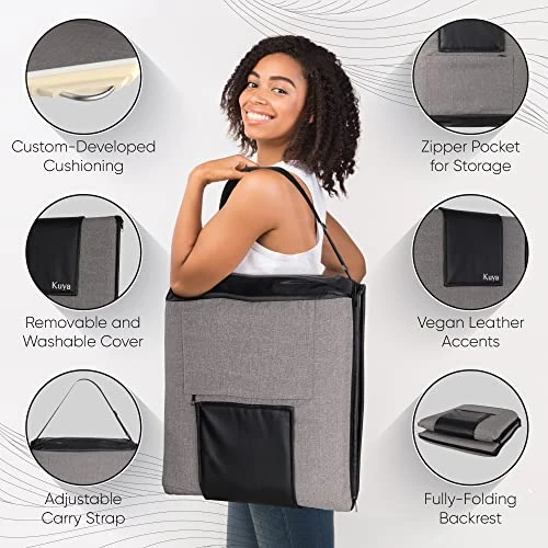 Kuya Japanese Floor Chair With Back Support - Premium Floor Seating For Adults & Kids - Meditation Cushion W/Adjustable Fully Folding Backrest & Premium Linen Washable Cover - Easy Clean Nylon Bottom 3 Kuya Japanese Floor Chair With Back Support - Premium Floor Seating For Adults & Kids - Meditation Cushion W/Adjustable Fully Folding Backrest & Premium Linen Washable Cover - Easy Clean Nylon Bottom - Image 3