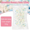 SHWAKK Bean Bag Filler Foam, 150g Premium Shredded Memory Foam, Filler Foam Refill For Easy Pillow, Mattress Grade Replacement Filling For Dolls, Dog Beds, Pillows And Arts Crafts(5.29oz)