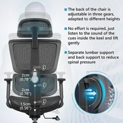 Primy Gaming Chair Ergonomic Office Chair, High Back Breathable Mesh Desk Chair With Adjustable Lumbar Support, Ergonomic Computer Chair Adjustable Swivel E-Sports Lifting Gamer Task Chair(Black) -Amazon Basics Furniture Shop 51dwP3rRlNL