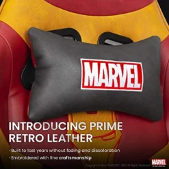 NEO CHAIR Marvel Avengers Gaming Chair Desk Office Computer Racing Chairs - Adults Gamer Ergonomic Game Reclining High Back Support Racer Leather (Iron Man, Red (M)) -Amazon Basics Furniture Shop 51eiV6LqdqL