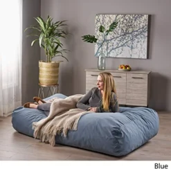 Christopher Knight Home Judith Indoor Water Resistant 6'x3' Lounger Bean Bag, Blue -Amazon Basics Furniture Shop 51gZfZ9xtHL