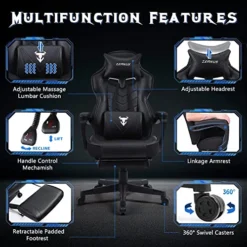 Zeanus Gaming Chairs With Footrest Recliner Computer Chair For Adults Massage Gaming Chair Big And Tall Gaming Chair Ergonomic Office Gamer Chair For Heavy People Recliner Racing Gaming Chair Black 16 Zeanus Gaming Chairs With Footrest Recliner Computer Chair For Adults Massage Gaming Chair Big And Tall Gaming Chair Ergonomic Office Gamer Chair For Heavy People Recliner Racing Gaming Chair Black -Amazon Basics Furniture Shop 51ghMeY64RL