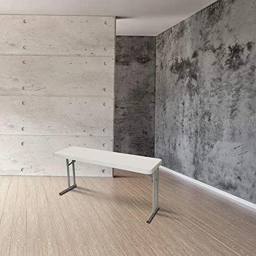 OEF Furnishings 5 Foot Heavy Duty Seminar Folding Table, 18" X 60", Light Grey 6 OEF Furnishings 5 Foot Heavy Duty Seminar Folding Table, 18" X 60", Light Grey - Image 6