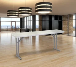 (2 Pack) National Public Seating 18" X 72" Heavy Duty Seminar Folding Table, Speckled Grey -Amazon Basics Furniture Shop 51hps13vbbL