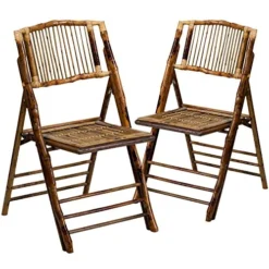 EMMA + OLIVER 2 Pack Commercial Event Party Rental Bamboo Folding Chair -Amazon Basics Furniture Shop 51ix9Yv50pL